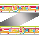 Happy 40th Birthday Rainbow Foil Banner