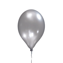 Satin Silver 11" Latex Balloons 8pk