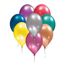  Satin Assorted Colours 11" Latex Balloons 8pk