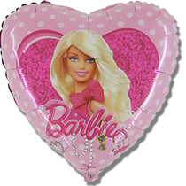 18" Barbie Polka Dots & Pearls Foils Ballon
