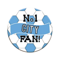 No.1 City Fan 15cm Jumbo Badge