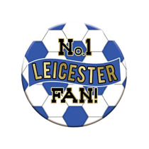 No.1 Leicester Fan 15cm Large Badge
