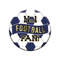 No.1 Football Fan 15cm Navy And White Badge