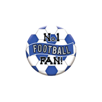 No.1 Football Fan 5.5cm Blue And White Badges 6pk