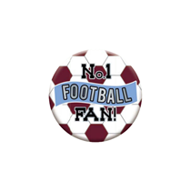 No.1 Football Fan 5.5cm Claret And Blue Badges 6pk