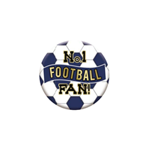 No.1 Football Fan 5.5cm Navy And White Badges 6pk
