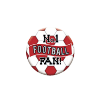 No.1 Football Fan 5.5cm Red And White Badges 6pk