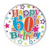 60th Birthday Jumbo Badge 150mm