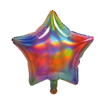 Sensations Iridescent Rainbow 19" Star Foil Balloon