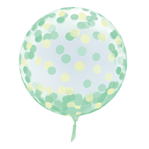 Green Spots 18" - 22" Clear Sphere Vortex Balloon