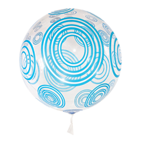 Blue Swirly 18" - 22" Clear Sphere Vortex Balloon