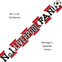 No.1 Liverpool Fan 9ft Holographic Foil Banner
