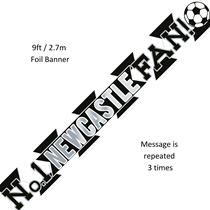 No.1 Newcastle Fan 9ft Holographic Foil Banner