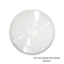 22" BoBo Clear Wide Neck Plastic Bubble Balloon Unpackaged
