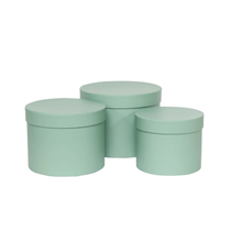 Soft Green Round Hat Boxes 3pk