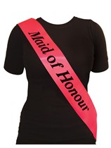 Hot Pink Maid of Honour Hen Party Sash