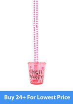 Hen Party Shot Glass With Necklace