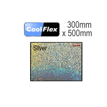 Silver Sparkle Cool Flex Extra Garment Vinyl Sheet 300mm x 500mm