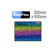 Rainbow Sparkle Cool Flex Extra Garment Vinyl Sheet 300mm x 500mm