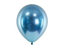 PartyDeco Glossy 11" (30cm) Blue Latex Balloons 50pk