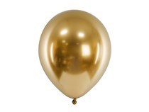 PartyDeco Glossy 11" (30cm) Gold Latex Balloons 50pk