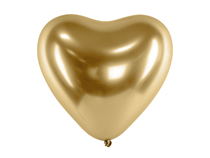 Glossy Gold Heart Shaped 11" Latex Balloons 50pk