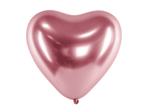 Glossy Rose Gold Heart Shaped 11" Latex Balloons 50pk