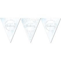 Blue On Your Christening Paper Flag Bunting 12ft