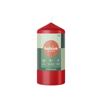 Bolsius Essentials Pillar Candle Red 120 x 58mm