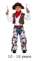 Child Wild West Cowboy Fancy Dress Costume 10 - 12 yrs