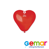 Gemar Red Heart 6" Latex Balloon 100pk