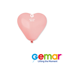 Gemar Baby Pink Heart 6" Latex Balloon 100pk