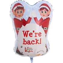 Christmas We're Back Elf Large Shape Balloon