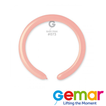 Gemar Standard Baby Pink 260 Modelling Latex Balloons 100pk