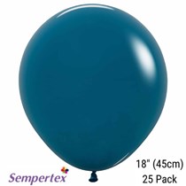 Sempertex Fashion Deep Teal 18" Latex Balloons 25pk