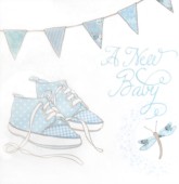 A New Baby Boy Cards and Envelopes - 6pk