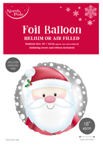 Christmas Santa 18" Foil Balloon