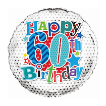 Age 60 Happy Birthday 18" Foil Balloon