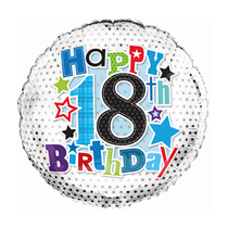 Age 18 Happy Birthday 18" Foil Balloon