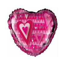 Pink Hearts 18" Foil Balloon