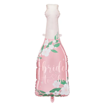 Pink Floral Bride To Be Bottle 43" Foil Shape