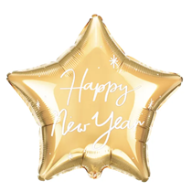Gold Happy New Year 19" Star Foil Balloon
