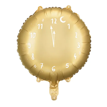 New Year's Eve Gold Clock 18" Foil Balloon