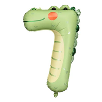 Number 7 Crocodille Shaped 32" Foil Balloon