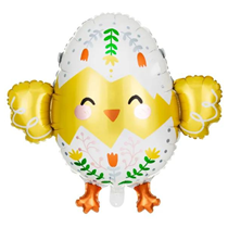 Floral Egg and Chick 22" Foil Shape Balloon