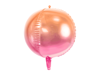 Ombre Pink & Orange Ball 13.8" Foil Balloon