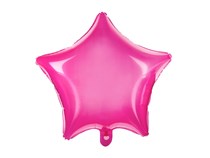 Neon Pink Transparent 18" Star Foil Balloon