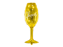 Gold Wine Glass Cheers 80cm Foil Balloon