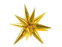 Glossy Gold 3D Star Shaped 37" Foil Balloon