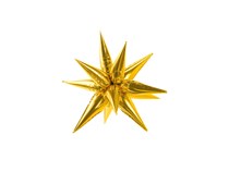 Glossy Gold 3D Star Shaped 27" Foil Balloon